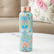 Anar Printed 1 Litre Copper Bottle Perfect Ayurvedic Copper Vessel For Sports, Fitness, Yoga - Natural Health Benefits in Multi Colour - HomeTown