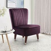Jane Velvet Accent Chair in Wine Colour - HomeTown