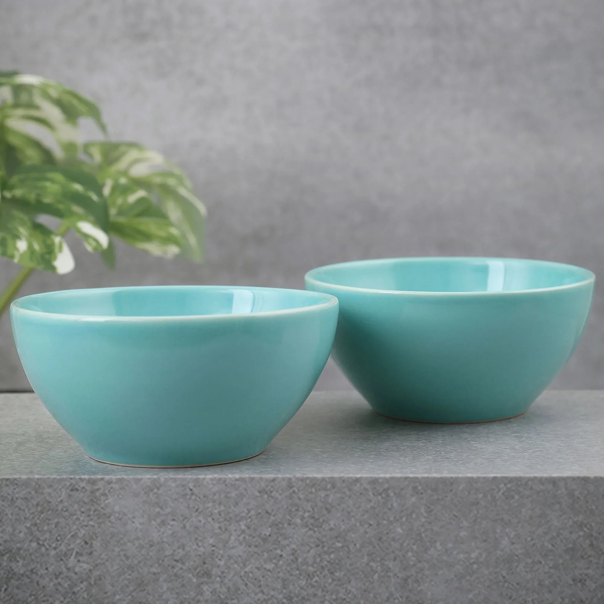 Palette Ceramic 6 Inch Cereal Bowl 2 Pcs in Blue Colour - HomeTown