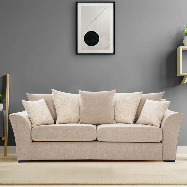 Perth Fabric Three Seater Sofa in Beige Colour dimensions