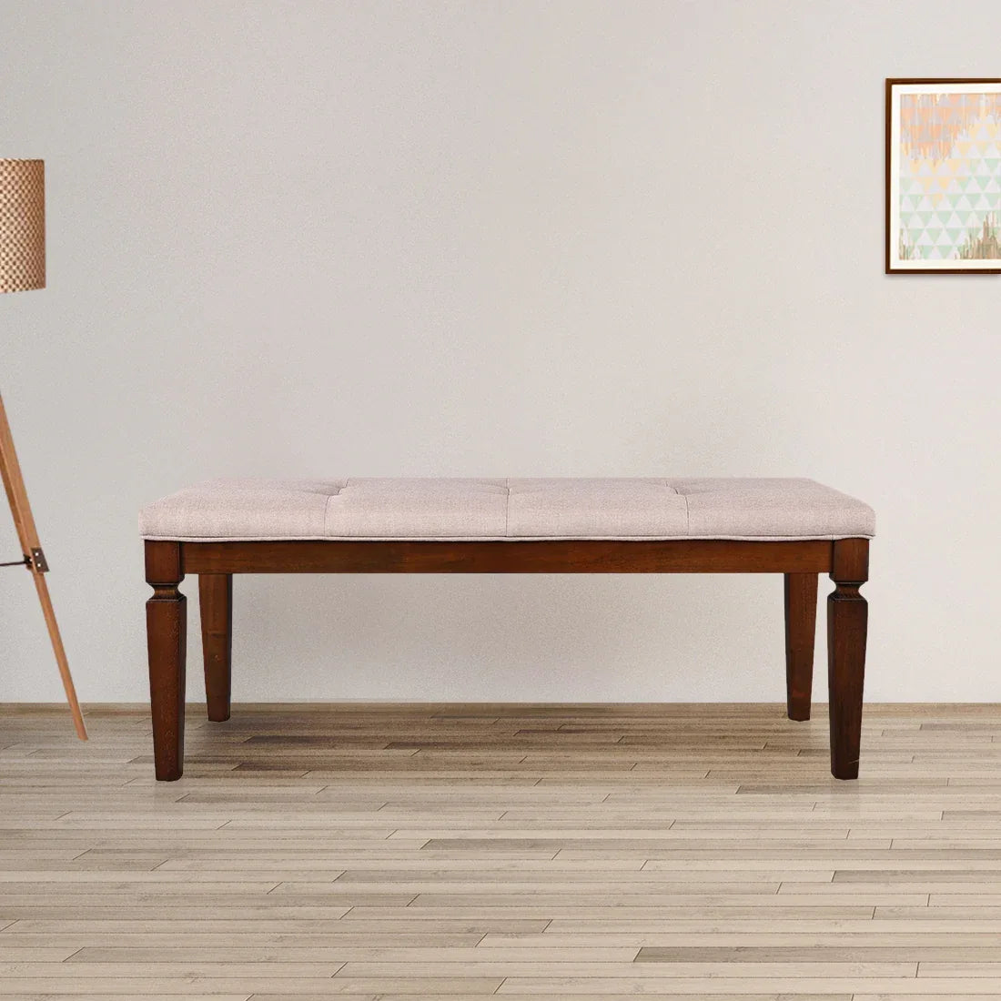 Bliss Solidwood Dining Bench for 6 Seater in Beige Colour - HomeTown