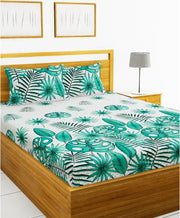 Callista Cotton King Bed Sheet 274X274 Cm in Shagreen Colour - HomeTown