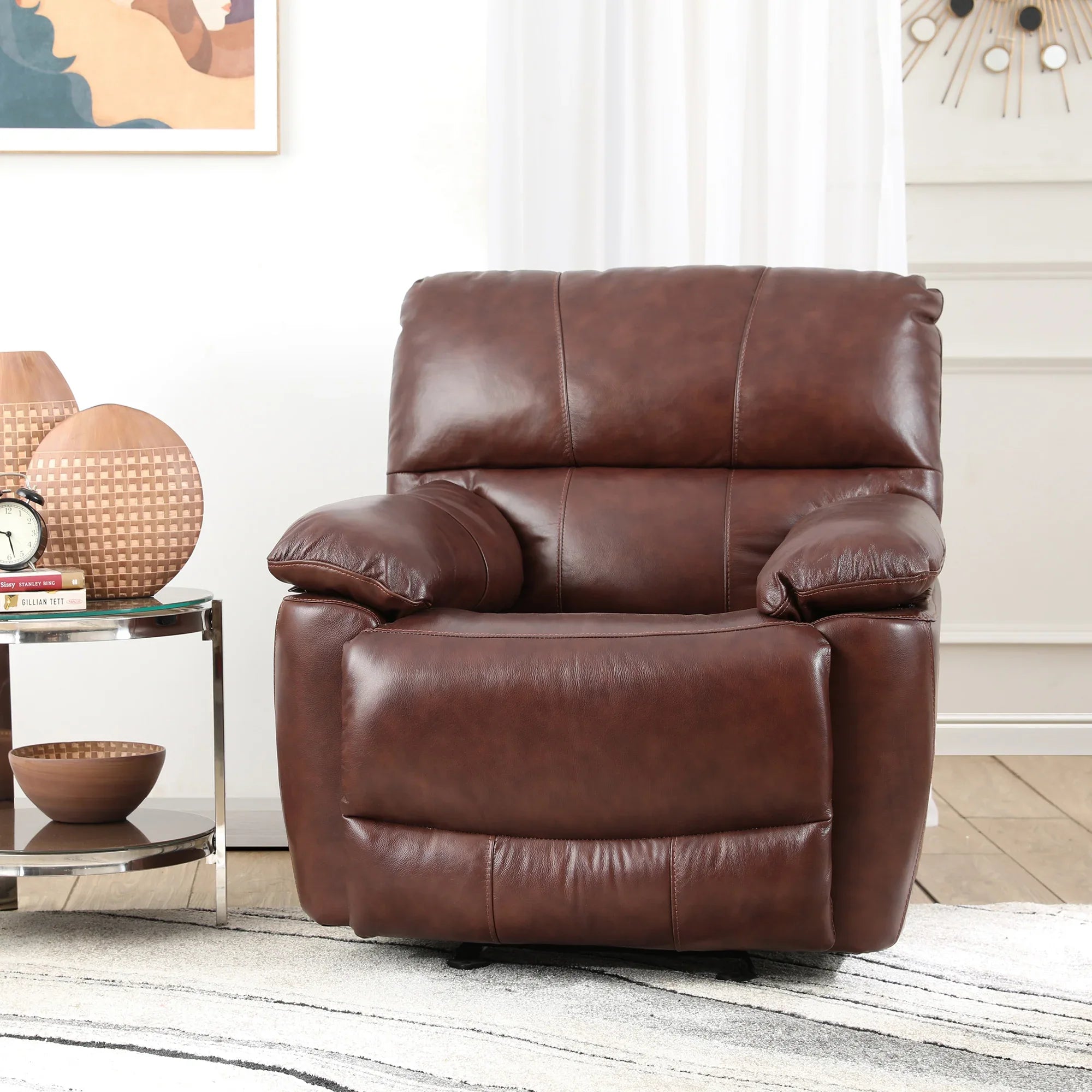 Charles Half Leather Single Seater Recliner - HomeTown