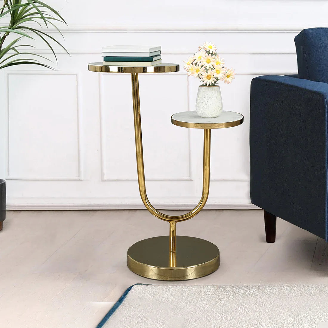 Marcel Metal Table in Gold Colour - HomeTown