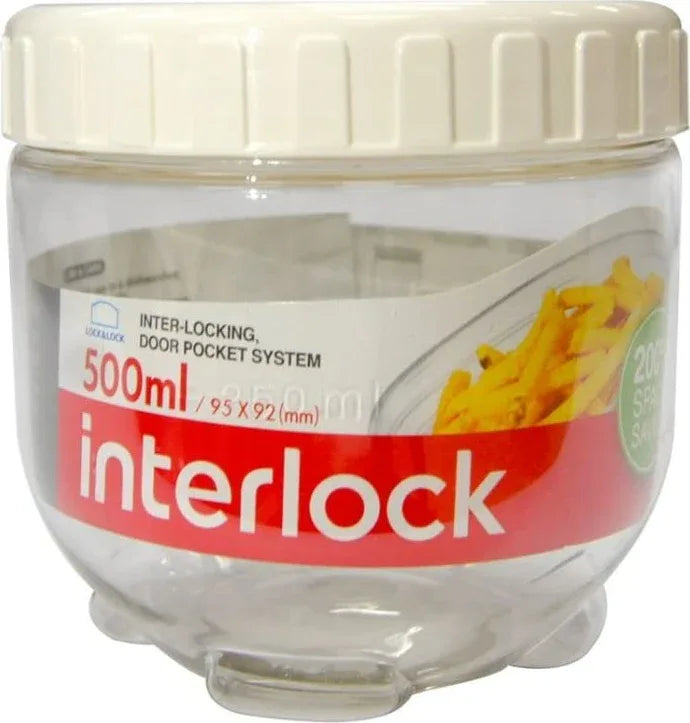 Modular BPA Free Airtight Plastic Interlock Modular Storage 500 ml in Transparent Colour - HomeTown