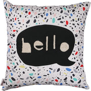 Digital Print Hello Cushion Cover 40X40 Cm In Multi Colour By Sivya - HomeTown