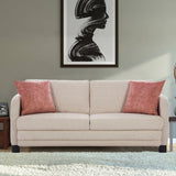 Grace Fabric 3 Seater Sofa Beige