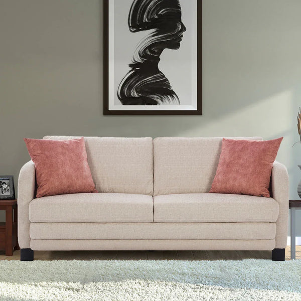 Grace Fabric 3 Seater Sofa Beige dimensions