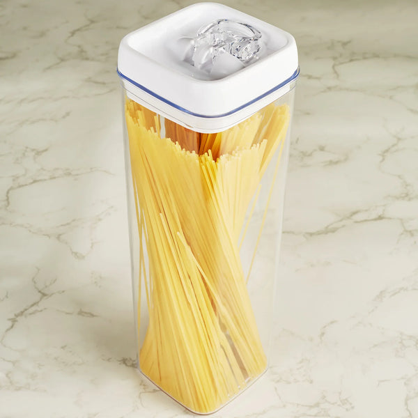 Robusto BPA Free Easy Lock Square Container 1900ml in Transparent & White Colour dimensions