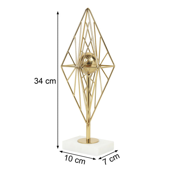 De Massion Diamond Prism Decor in Gold dimensions