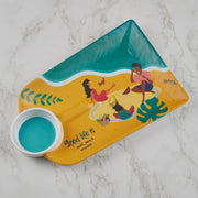 Good Life Melamine Serving Platter with Dip Bowl in Multi Colour - HomeTown