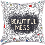 Digital Print Cushion Cover 40X40 Cm In Black White Colour By Sivya - HomeTown