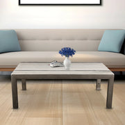 Solstice Marble Center Table in White & Black Colour - HomeTown