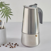Brew Steel Moka Pot Coffee Maker 450 ml in Silver Colour - HomeTown