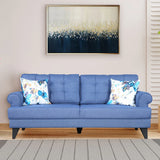 Paddington Solid Wood 3 Seater Sofa in Blue Colour