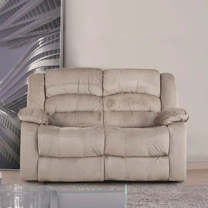 Bradford Fabric Recliner Sofa in Beige Colour