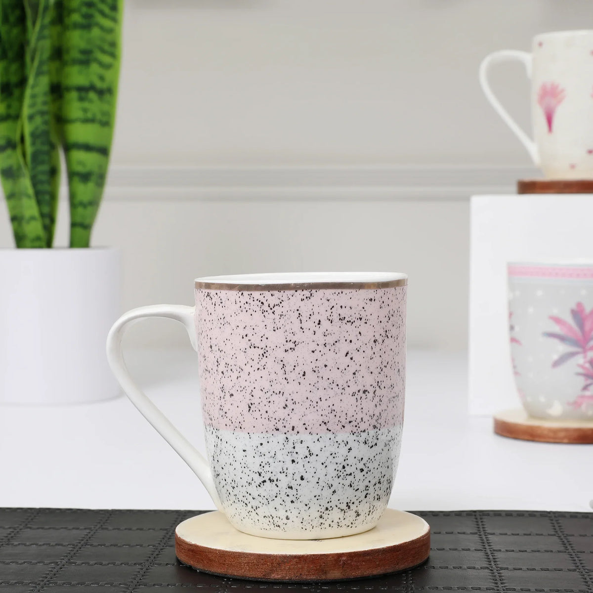 Silk Route Bone China Speckles Coffee Mug 320ML in Multi Colour - HomeTown