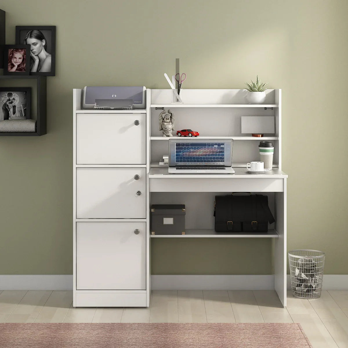 Venus Study Table in White Colour - HomeTown