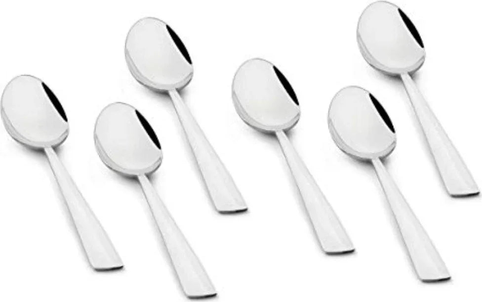 Solo Stainless steel Baby Spoon Set Of 6 Pcs in Silver Colour - HomeTown