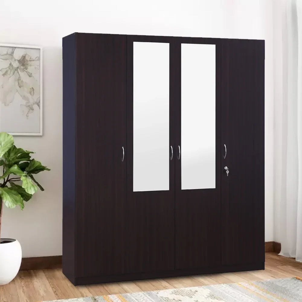 Allen 4 door wardrobe in Walnut Colour - HomeTown