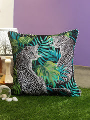 Tropical Safari Digital Cushion Cover 16X16 CM in Green Colour by Living Essence - HomeTown