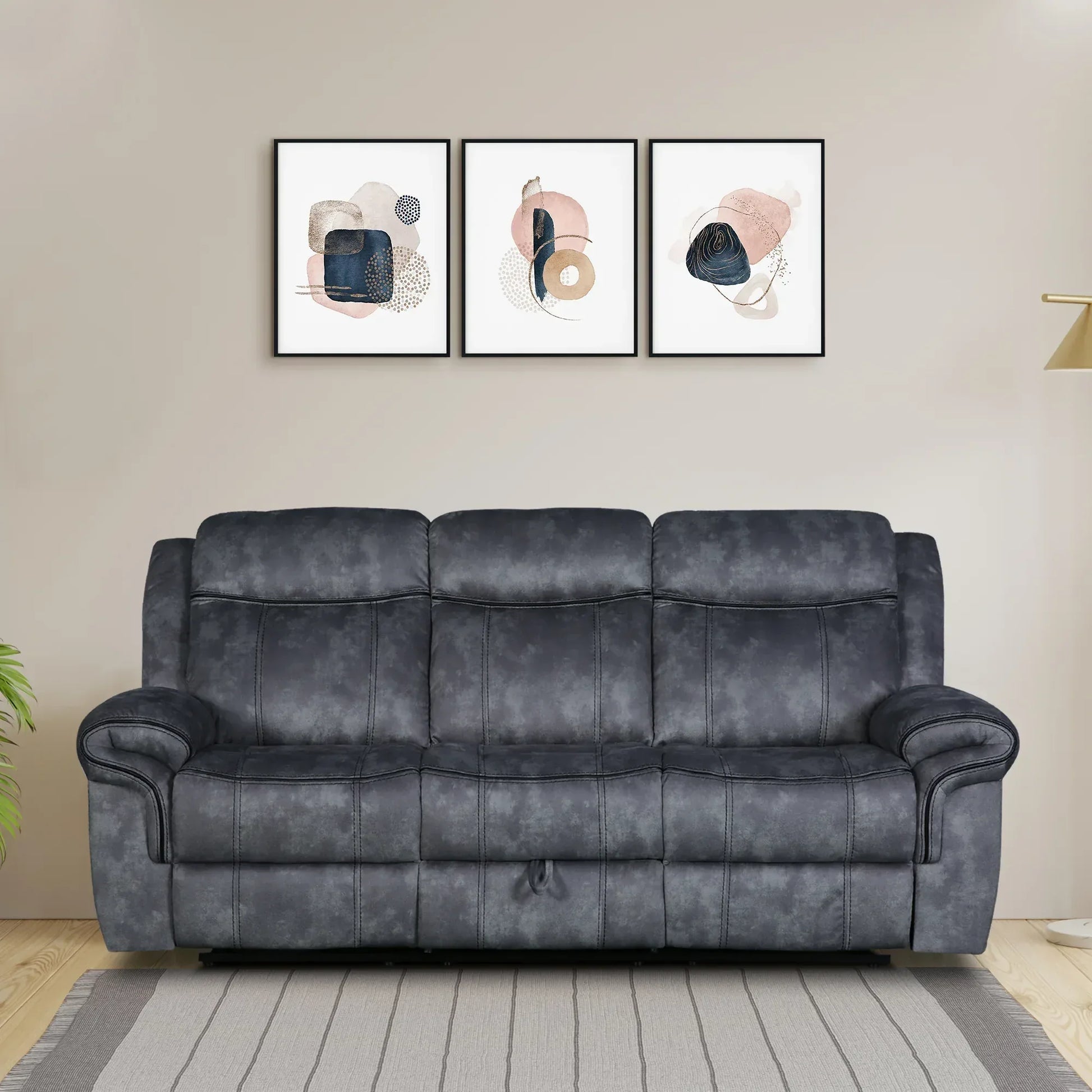 Enfield Fabric Seater Recliner in Grey Colour Grey