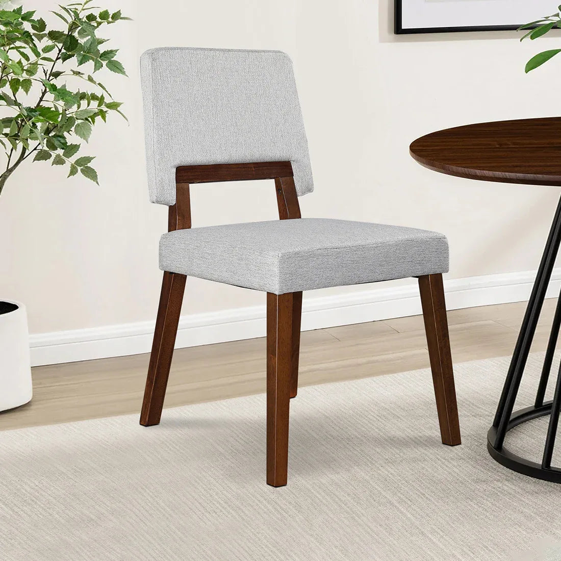 Lillian Solidwood Dining Chair Set Of 2 in Walnut Colour - HomeTown