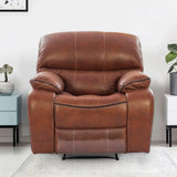 Tigris Leatherette 1 Seater Recliner in Brown Colour