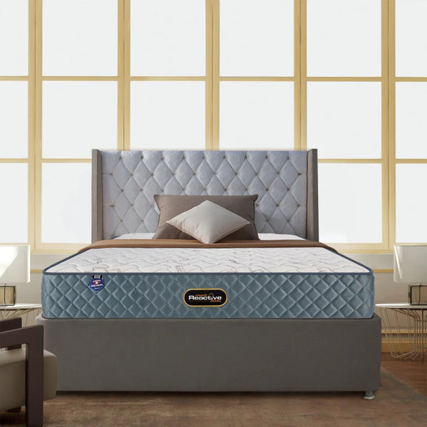 Reactive Dual Reversible HR Foam Queen Mattress 72x60x5 Inch in Grey Colour dimensions