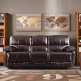 Charles Half Leather | 3 Seater Recliner | Burgundy