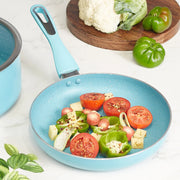 MasterCook+ 100% Virgin Aluminium Non-Stick Fry Pan 28cm in Teal Colour - HomeTown