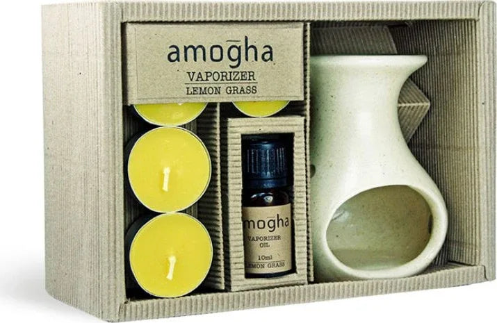 Amogha Ceramic Vapouriser Set in Lemongrass Colour - HomeTown