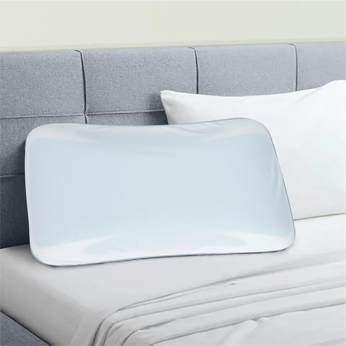 Contoura Gel Memory Foam Pillow with Special Cooling Wings for Survical Support 60X40X12 Cms in White Colour - HomeTown