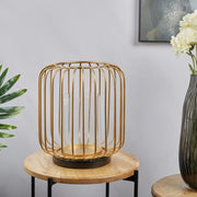 Sovereign Iron and Glass Wired Candle Holder 24x29Cm in Black & Gold Colour - HomeTown