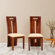 Austin Sheesham Wood(Rosewood) Dining Chair Set of 2 in Honey Colour - HomeTown