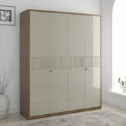 Cascade Four Door Wardrobe in Lyon walnut Colour - HomeTown