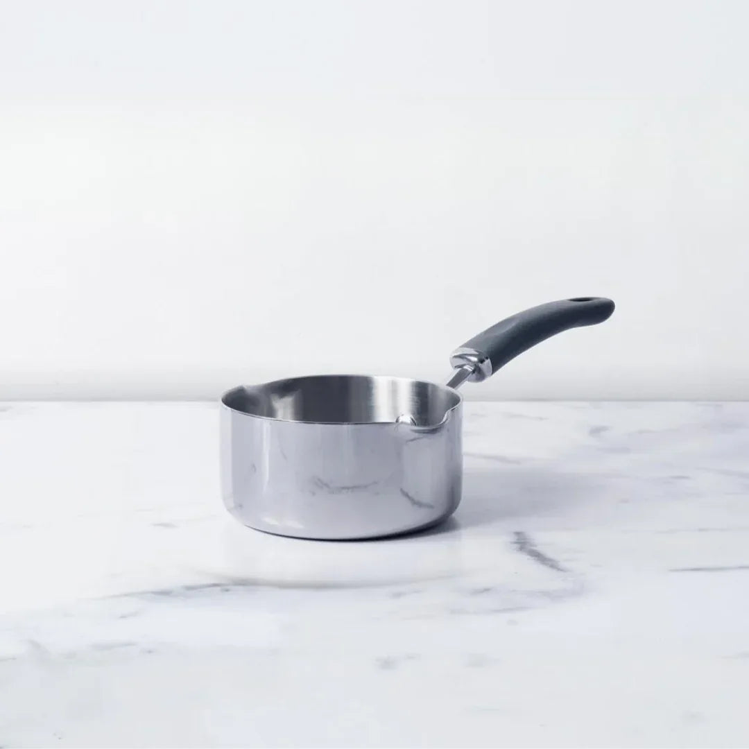 Trivantage Stainless steel Triply Induction Suitable Milk Pan 14Cm in Silver Colour - HomeTown