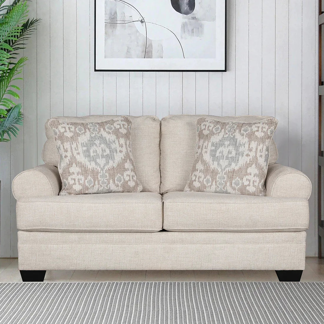 Thames Fabric Two Seater Sofa in Beige Colour - HomeTown