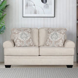 Thames Fabric Sofa in Beige Color | 2 Seater