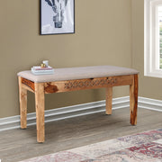 Floris Solidwood Four Seater Square Dining Bench in Teak Colour - HomeTown