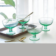 Ikigai Hammered Dessert Bowl Set of 4 in Green Colour - HomeTown