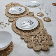 Boho Handmade Jute Runner 38x116 Cm in Natural Colour - HomeTown