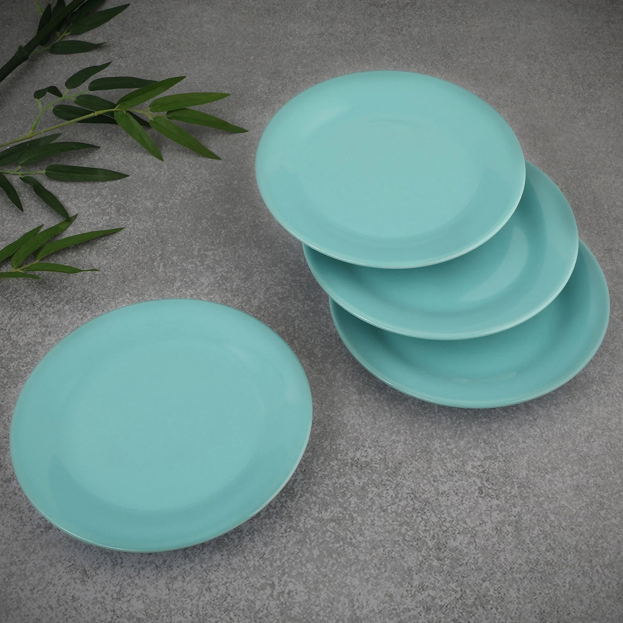 Palette Ceramic 8 Inch Small Plate 4 Pcs in Blue Colour - HomeTown