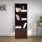 Lara Engineered Wood Medium Book Shelf in Wenge Colour