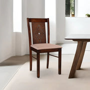 Aravali Rubber Wood Dining Chair Set Of 2 in Antique Cherry Colour - HomeTown