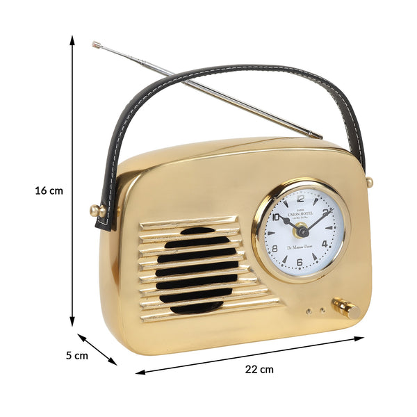 De Massion Melodic Memories Table Clock Gold dimensions