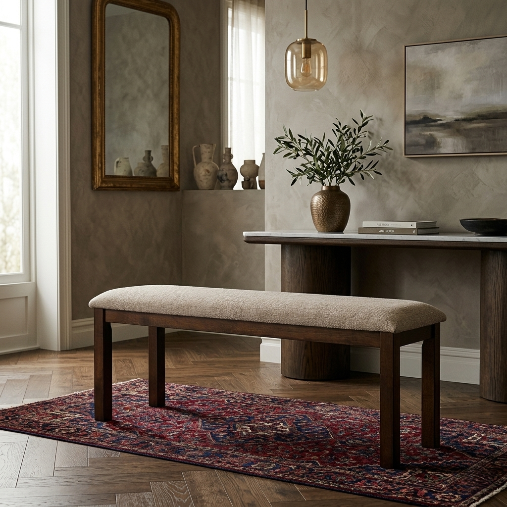 STONITA MARBLE TOP 6S DIN SET WITH BENCH
