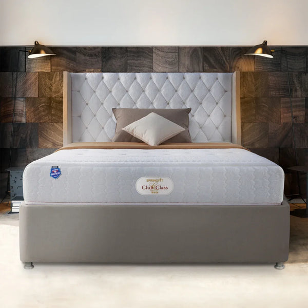 Club Class Grande Pocket Spring Single Mattress 75x36x8 Inch in White Colour dimensions