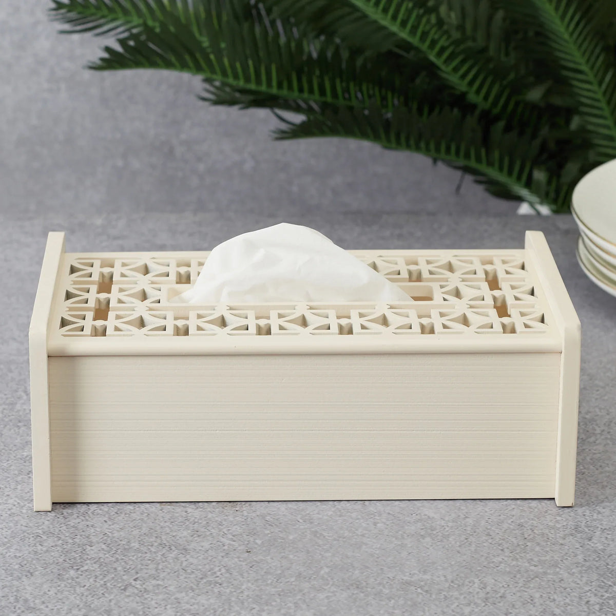 Laser Engineered Wood Tissue Holder in Multi Colour - HomeTown