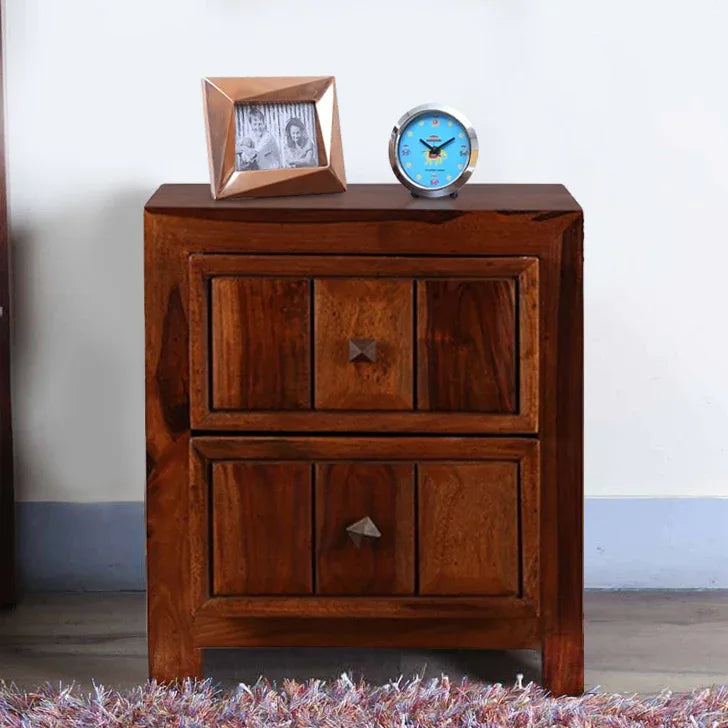 Woodrow Sheesham Wood(Rosewood) Night Stand in Honey Colour - HomeTown